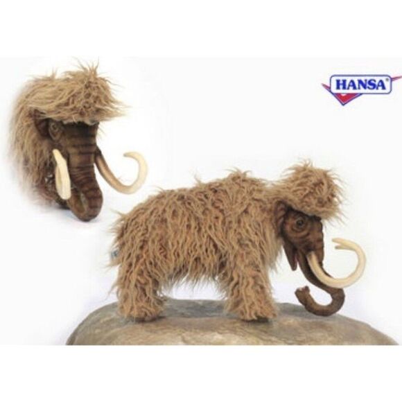 Hansa Woolly Mammoth Plush Animal Toy 16" Realistic Stuffed Figure NEW - Picture 1 of 9